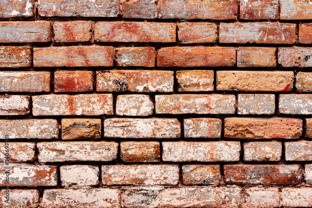 Texture, brick, wall, it can be used as a background. Brick texture with scratches and cracks Texture, brick, wall, it can be used as a background. Brick texture with scratches and cracks