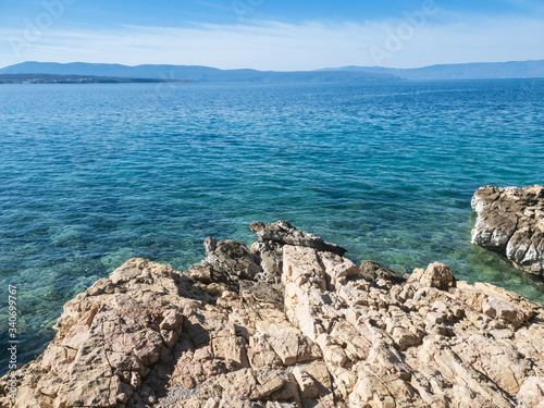 rocky coast of the sea