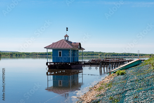 Sviyazhsk island and village. Boat station. Sviyazhsk.