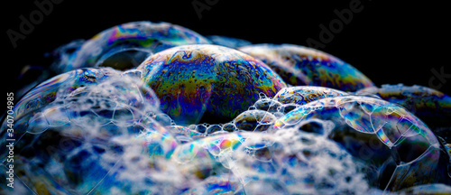 background with soap bubbles - macro