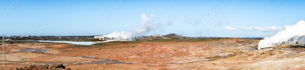 Gunnuhver geothermal Area in western Iceland