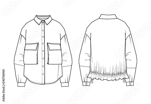 Vector fashion illustration of a shirt