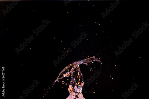 High speed macro photography of a water drop splashing