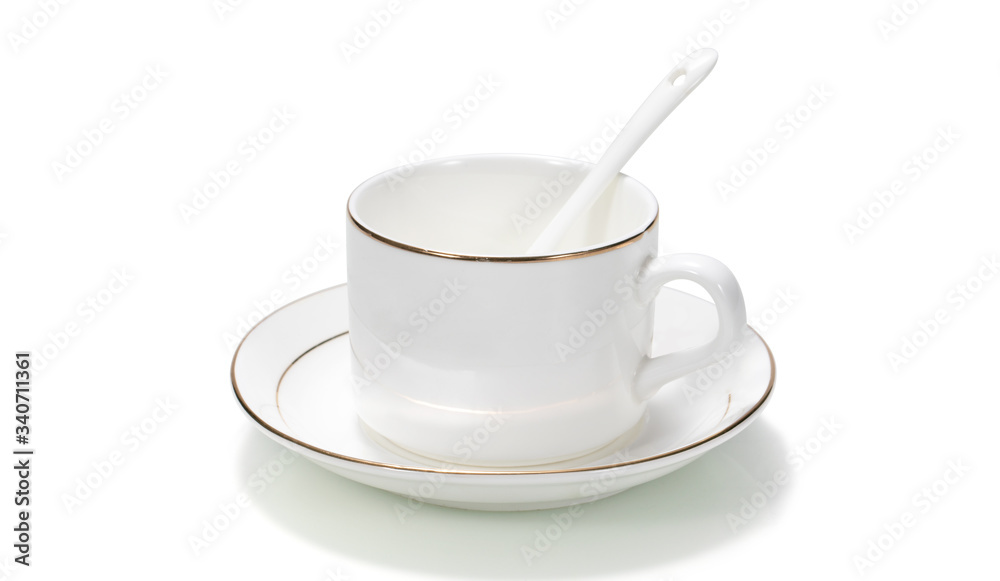 Empty cup on white background Empty cup on white background