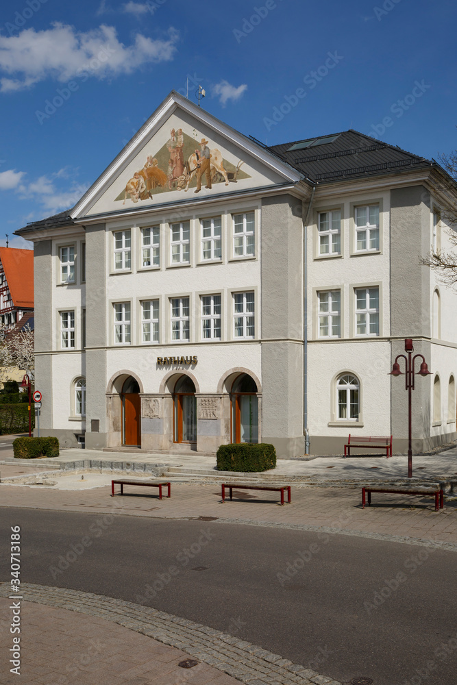 Fototapeta premium Rathaus in Krauchenwies bei Sigmaringen (Hohenzollern)