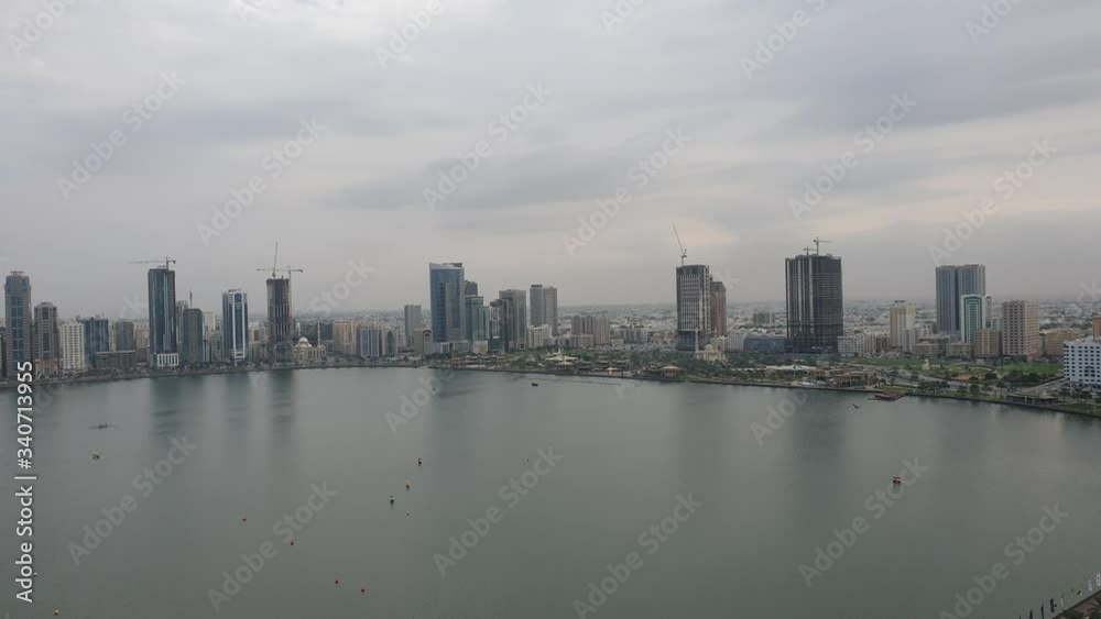 Beatiful genaral view of Sharjah street which is most popular city of UAE Beatiful genaral view of Sharjah street which is most popular city of UAE