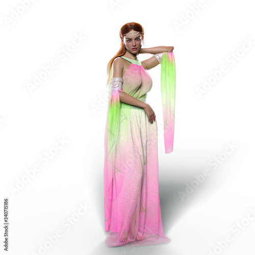 Redhead Princess (Transparent with Shadows)