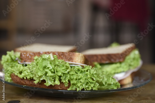 ham and vegetable sandwich