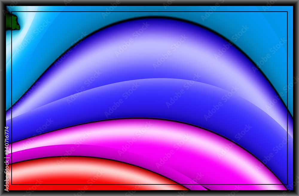 Fototapeta premium Computer graphics. Fractal texture in frame