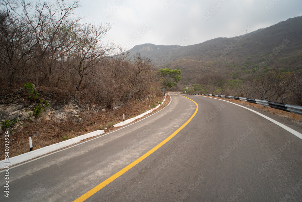 road to the mountains in Mexico 