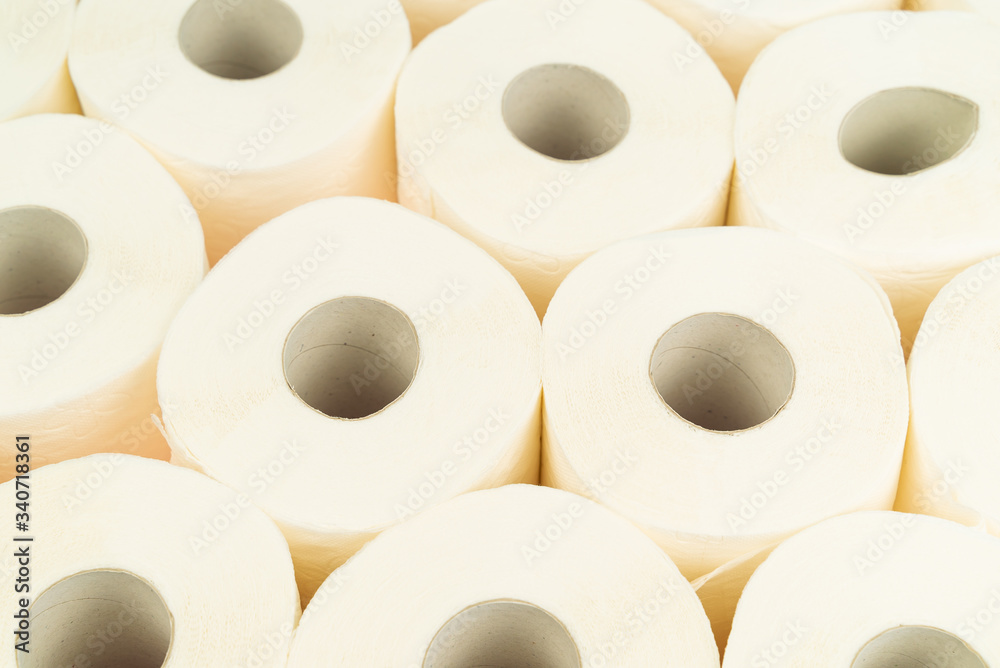 Conceptual image of new toilet paper rolls Conceptual image of new toilet paper rolls