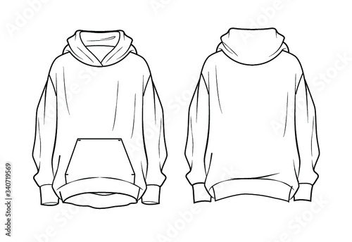 Technical draw fashion sweatshirt