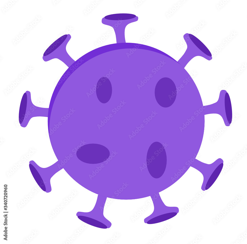covid virus simple graphic vector in purple covid virus simple graphic vector in purple