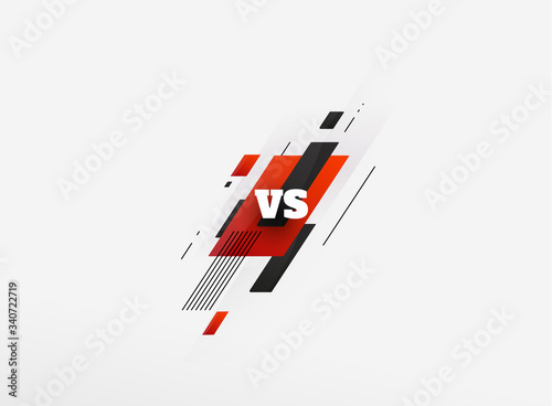 versus logo vs letters for sports and fight competition. Battle, vs match, game concept competitive vs. with simple graphic elements. blue. dark background eps 10 Vector illustration