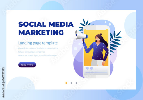 Social media marketing vector illustration 
