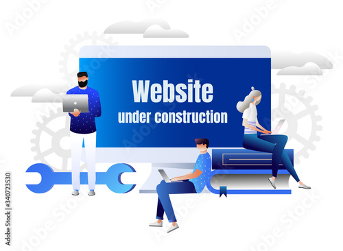 Website is under construction vector illustration concept