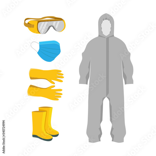 hazmat suit coronavirus for personal medical, covid-19, pandemic, personal protective equipment.
