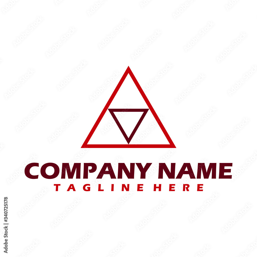 red triange delta mountain logo illustration red triange delta mountain logo illustration