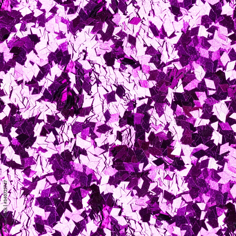 Purple, violette glitter, sparkle confetti texture. Christmas abstract background. Ideal seamless pattern.
