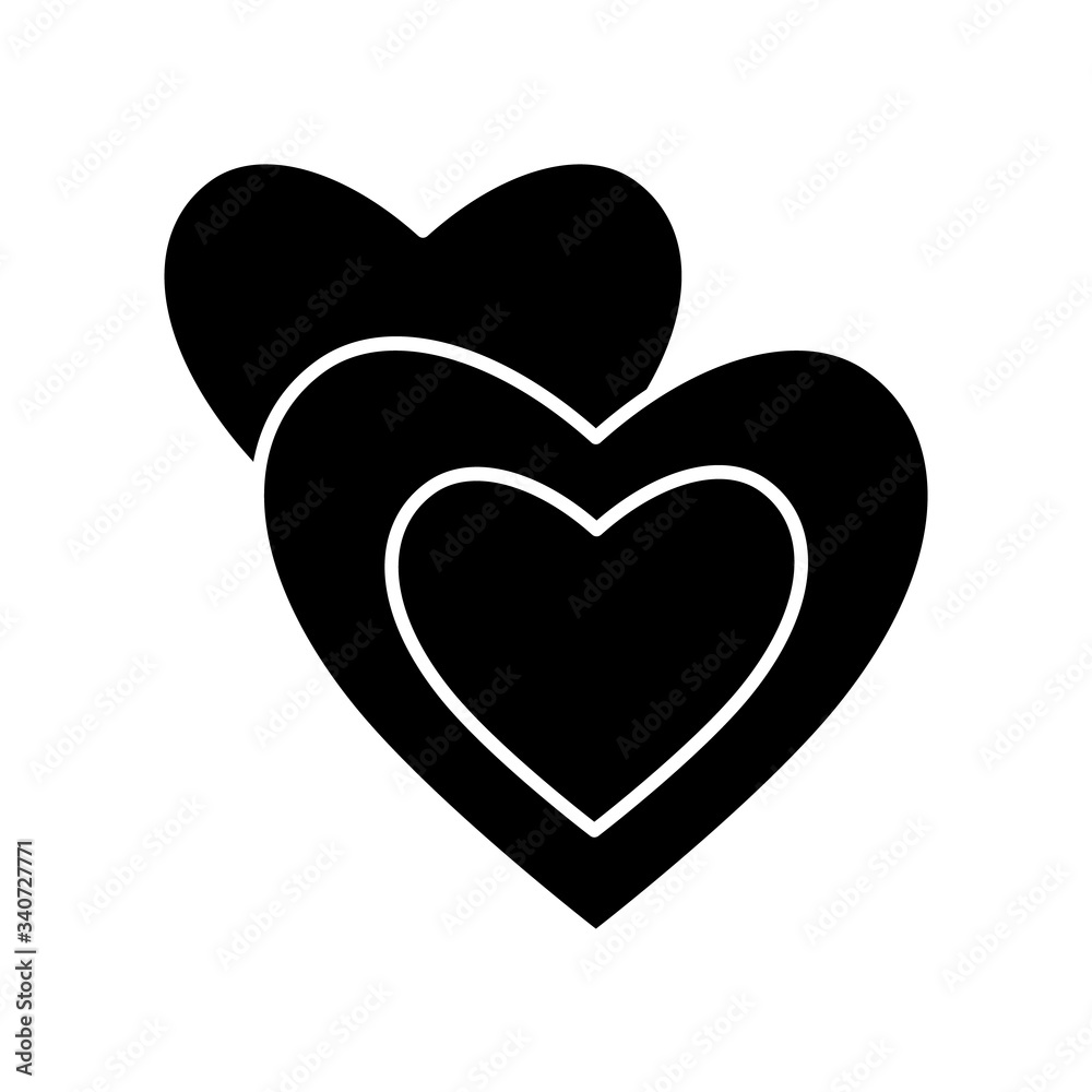 Romance black glyph icon. Romantic movie, love story silhouette symbol on white space. Popular cinema genre about relationship. Melodramatic film, chick flick. Hearts vector isolated illustration Romance black glyph icon. Romantic movie, love story silhouette symbol on white space. Popular cinema genre about relationship. Melodramatic film, chick flick. Hearts vector isolated illustration