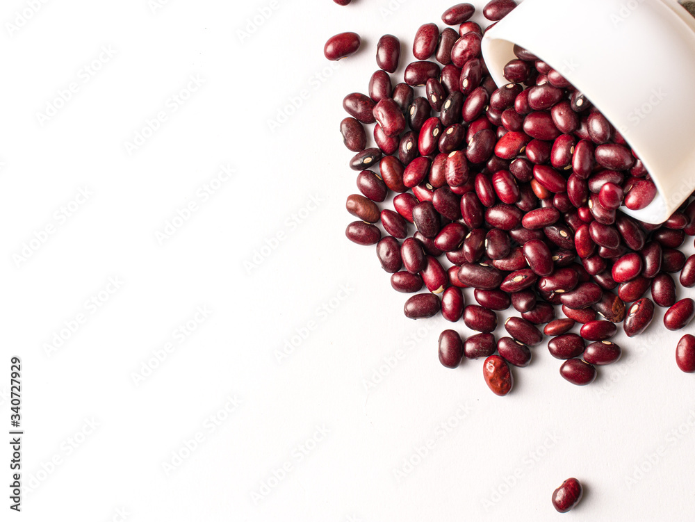 Red kidney beans isolated with white background stock image. Red kidney beans isolated with white background stock image.