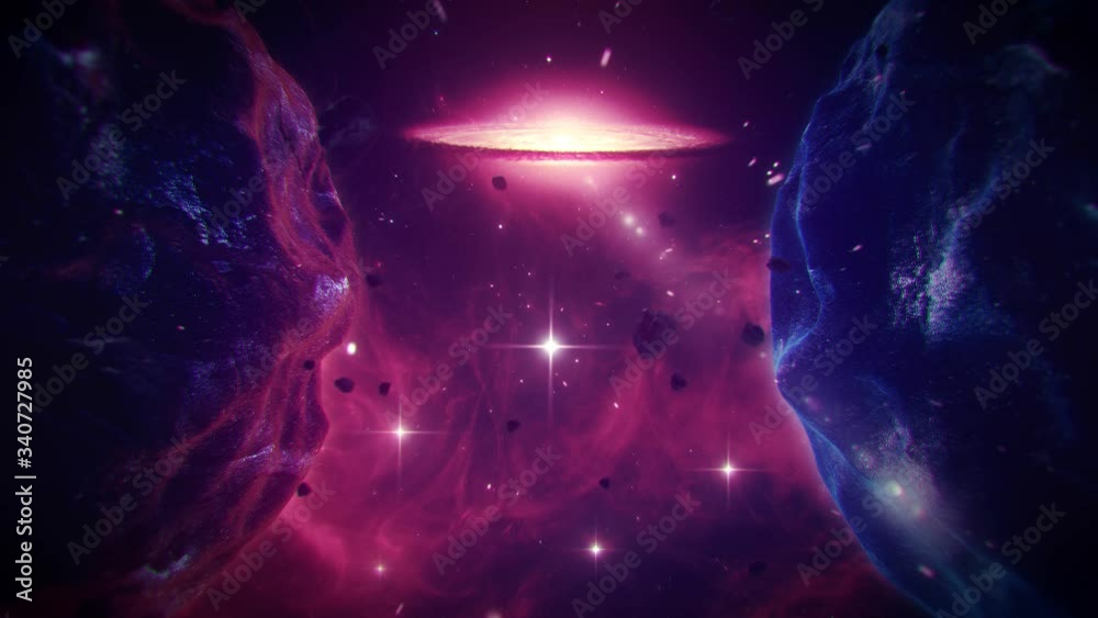 3D Sci-Fi Space & Flying Spaceships Loop Epic Background