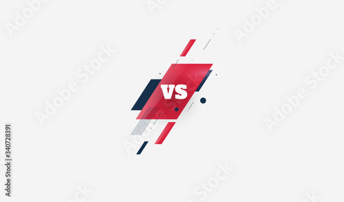 Sport versus logo on dark background vs letters for sports and fight competition. MMA, Battle, vs match, game concept competitive vs. with simple graphic elements. blue. dark background eps 10 Vector 