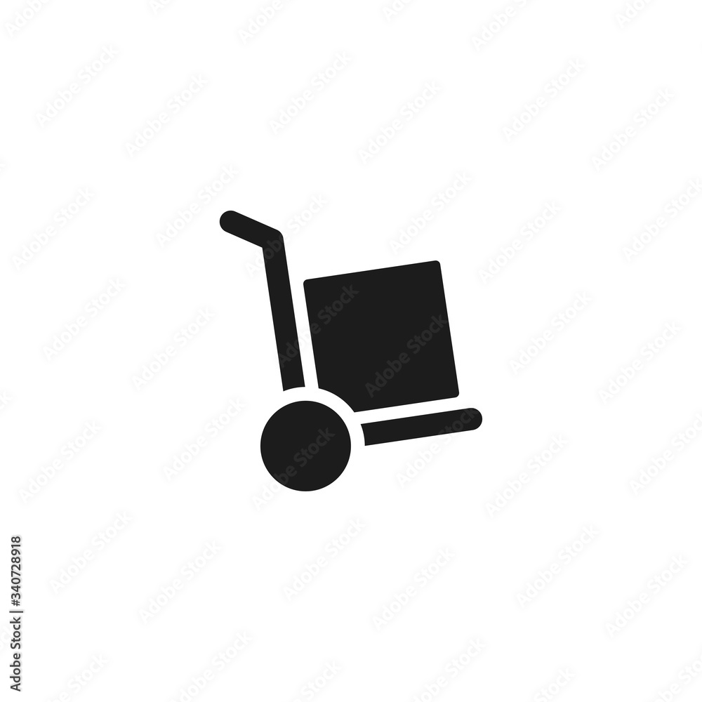 Vector icon cart with box 10 EPS . Lorem Ipsum Illustration design Vector icon cart with box 10 EPS . Lorem Ipsum Illustration design