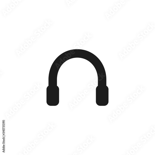 Headphone Vector icon . Lorem Ipsum Illustration design
