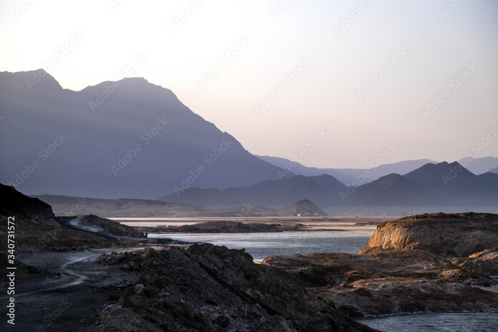 Landscape view of lake Assal