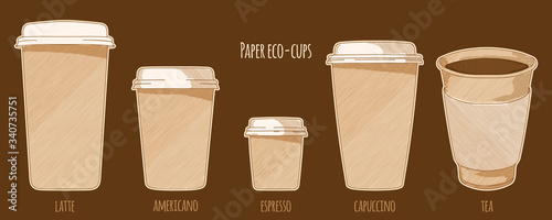Paper cups for hot drinks
