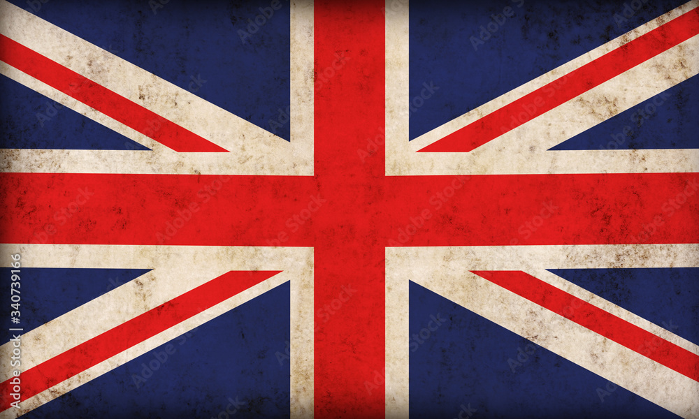 Fototapeta premium UK flag on grunge background