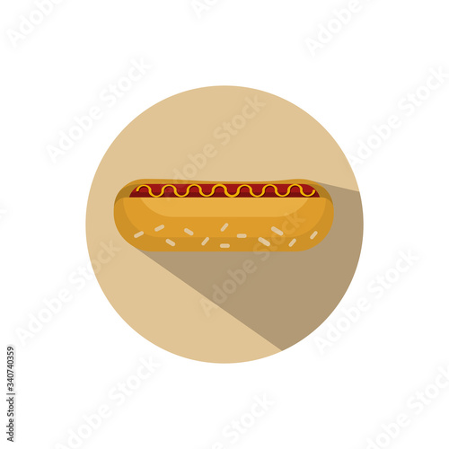 hotdog vector flat design