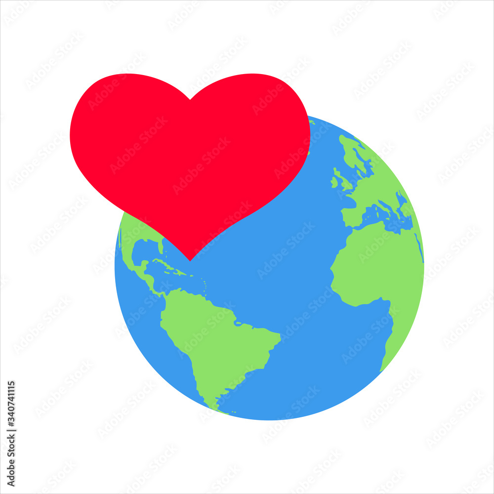 Earth globes isolated on white background. Flat planet Earth icon. Earth globes isolated on white background. Flat planet Earth icon.