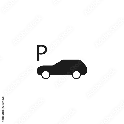 Vector car parking Icon . Lorem Ipsum Illustration design