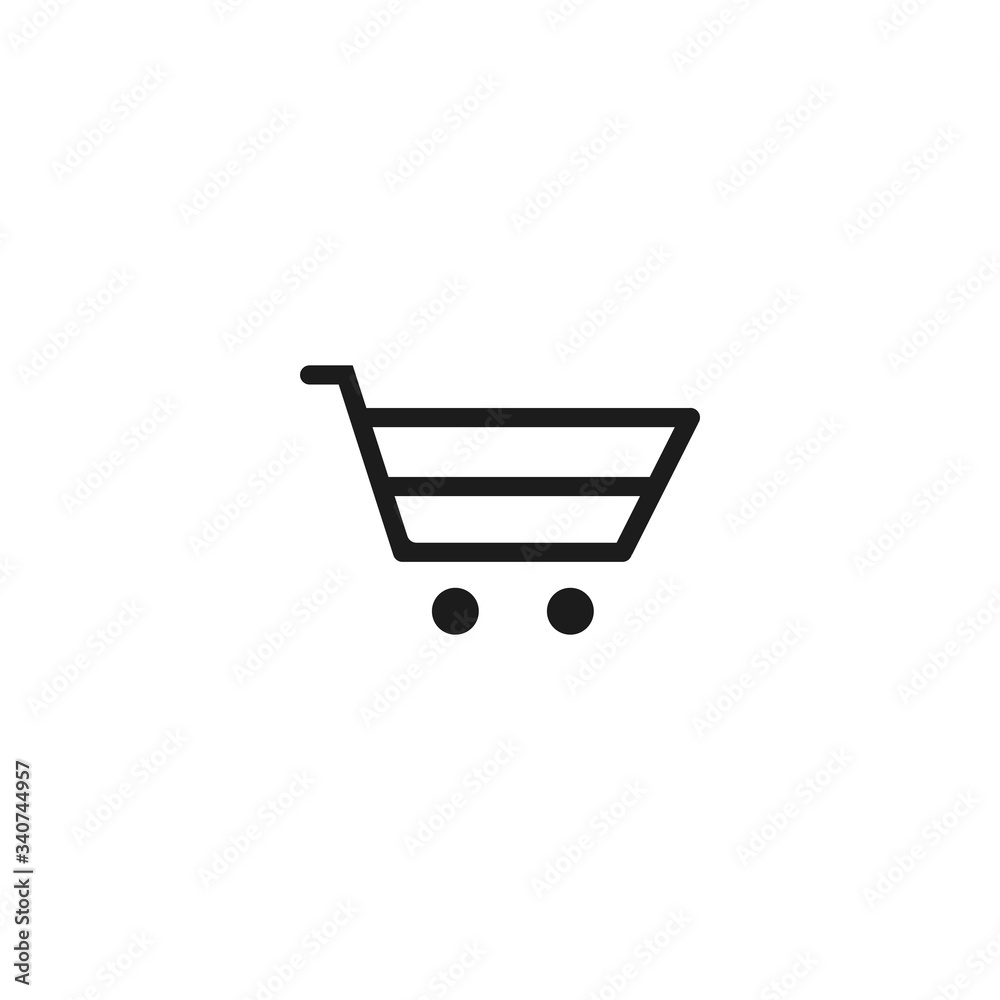 Vector icon shopping cart 10 EPS . Lorem Ipsum Illustration design