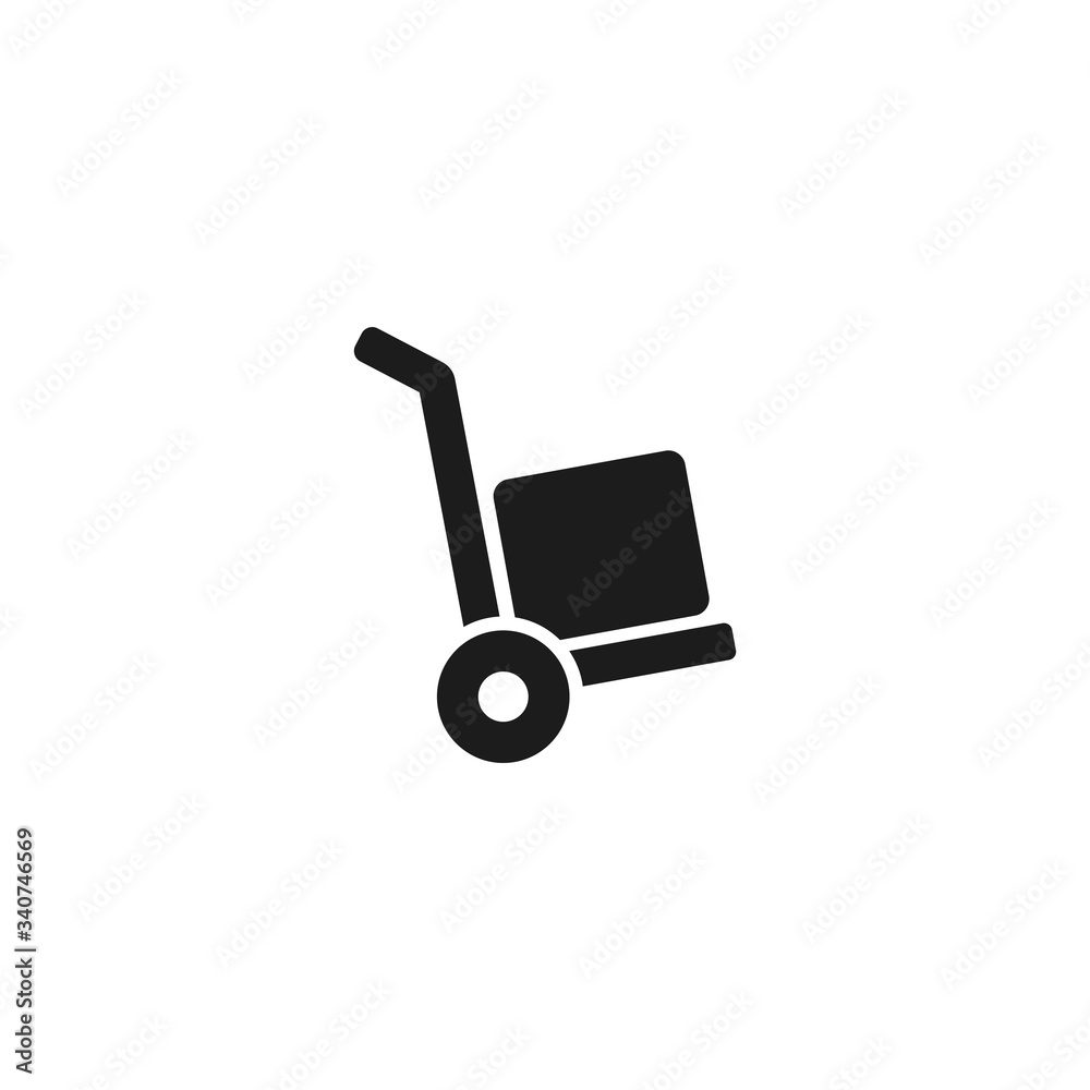 Vector icon cart with box 10 EPS . Lorem Ipsum Illustration design Vector icon cart with box 10 EPS . Lorem Ipsum Illustration design