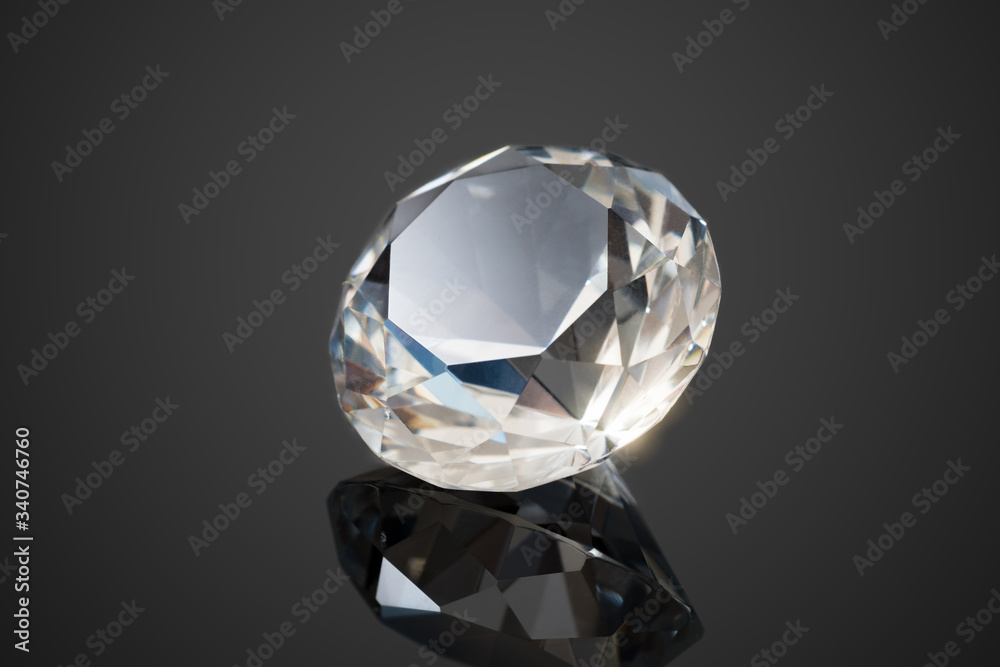 Brilliant or diamond gem on black background. Brilliant or diamond gem on black background.