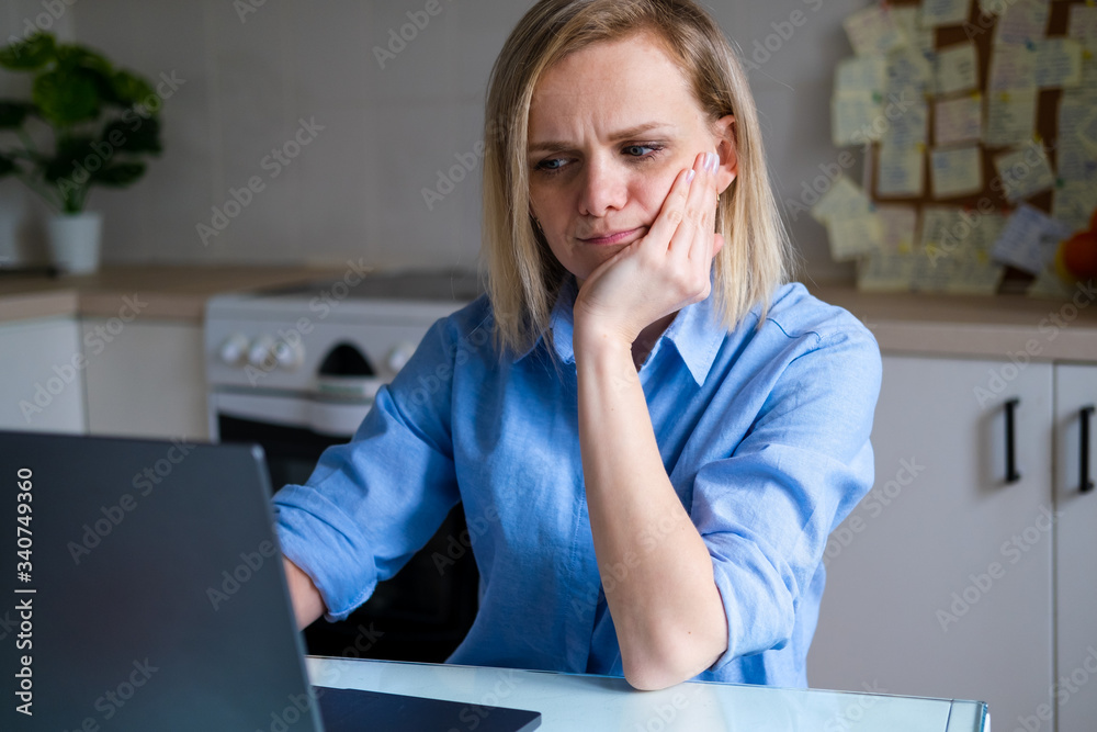 Distance learning online education and work.Happy woman girl working office work remotely from home on bed. Using computer and drinking coffee. Distance learning online education and work.Happy woman girl working office work remotely from home on bed. Using computer and drinking coffee.