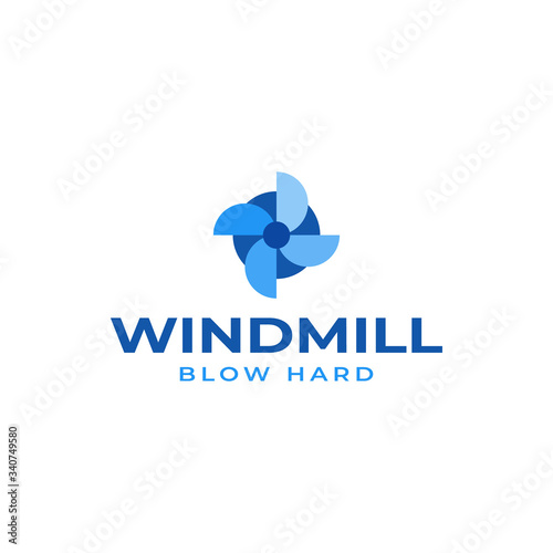 Design logo templates for your business, Modern and creative, Windmill or fan or blow vector or science logo