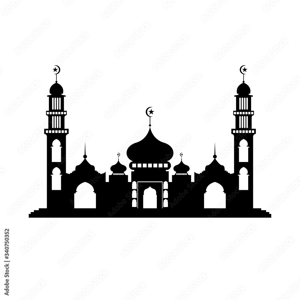 Mosque icon vector Illustration design template