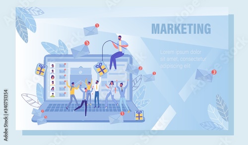 Email Fishing Digital Marketing Strategy Poster