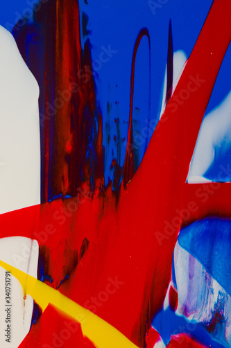 Abstract Thick Paint Marks, Streaks and Smears