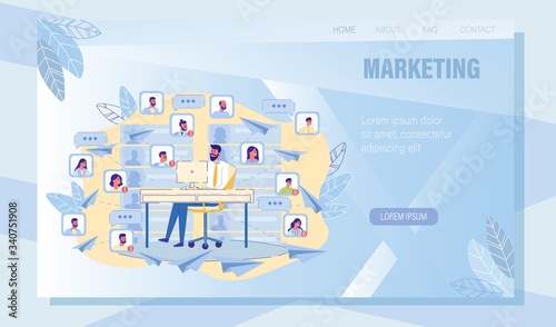 Mailing Marketing Online Service Landing Page