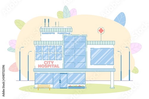 City Hospital Building Flat Medical Construction