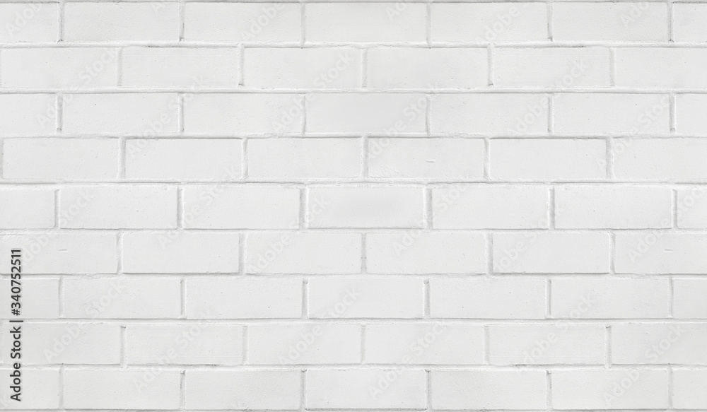 Naklejka premium A white brick wall modern with High Resolution