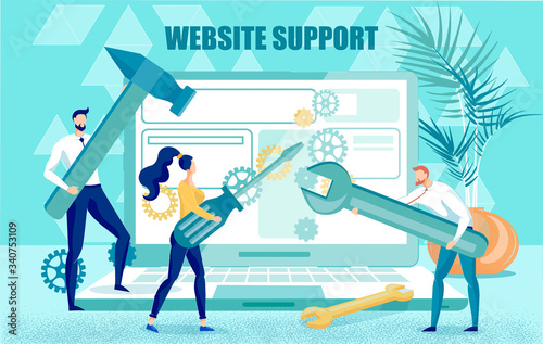 Website Technical Support People Group at Work