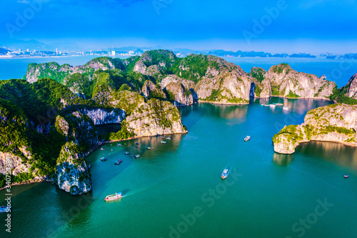 Aerial view of Ha Long Bay, Vietnam