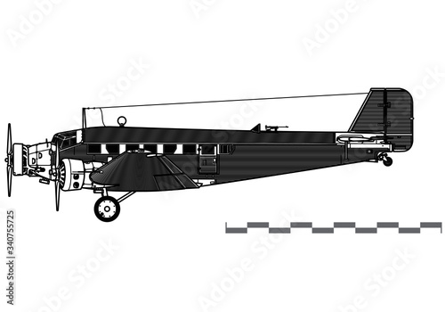 Εκτύπωση καμβά Junkers Ju-52 Tante Ju, Iron Annie