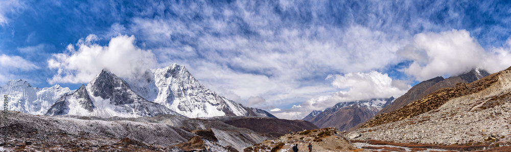 Mount Ama Dablam in Himalayas south of Mount Everest.